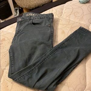 black straight leg jeans